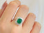 14K GOLD 2.65 CTW VIVID GREEN NATURAL EMERALD & DIAMOND RING