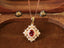 14K GOLD 0.64 CTW NATURAL RUBY & DIAMOND PENDANT