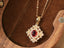 14K GOLD 0.64 CTW NATURAL RUBY & DIAMOND PENDANT