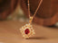 14K GOLD 0.64 CTW NATURAL RUBY & DIAMOND PENDANT