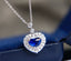 14K GOLD 2.14 CTW VIVID BLUE NATURAL SAPPHIRE & DIAMOND NECKLACE