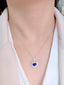 14K GOLD 2.14 CTW VIVID BLUE NATURAL SAPPHIRE & DIAMOND NECKLACE