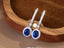 14K GOLD 2.66 CTW VIVID BLUE NATURAL SAPPHIRE & DIAMOND EARRINGS