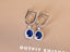 14K GOLD 2.66 CTW VIVID BLUE NATURAL SAPPHIRE & DIAMOND EARRINGS