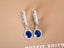 14K GOLD 2.66 CTW VIVID BLUE NATURAL SAPPHIRE & DIAMOND EARRINGS