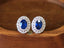 14K GOLD 2.70 CTW VIVID BLUE NATURAL SAPPHIRE & DIAMOND EARRINGS