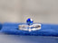 14K GOLD 1.29 CTW VIVID BLUE NATURAL SAPPHIRE & DIAMOND RING