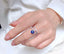 14K GOLD 1.29 CTW VIVID BLUE NATURAL SAPPHIRE & DIAMOND RING