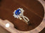 14K GOLD 1.68 CTW VIVID BLUE NATURAL SAPPHIRE & DIAMOND RING