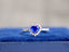 14K GOLD 1.46 CTW VIVID BLUE NATURAL SAPPHIRE & DIAMOND RING