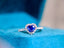 14K GOLD 1.46 CTW VIVID BLUE NATURAL SAPPHIRE & DIAMOND RING