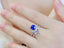 14K GOLD 1.84 CTW VIVID BLUE NATURAL SAPPHIRE & DIAMOND RING