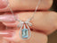 14K GOLD 1.32 CTW NATURAL AQUAMARINE & DIAMOND NECKLACE