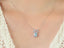 14K GOLD 1.32 CTW NATURAL AQUAMARINE & DIAMOND NECKLACE