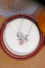 14K GOLD 0.50 CTW NATURAL PINK DIAMOND & DIAMOND NECKLACE