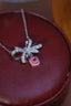 14K GOLD 0.50 CTW NATURAL PINK DIAMOND & DIAMOND NECKLACE