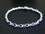 14K GOLD 5.06 CTW VIVID BLUE NATURAL SAPPHIRE & DIAMOND BRACELET