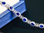 14K GOLD 5.06 CTW VIVID BLUE NATURAL SAPPHIRE & DIAMOND BRACELET