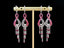 14K GOLD 1.92 CTW NATURAL RUBY & DIAMOND EARRINGS