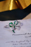 14K GOLD 1.85 CTW VIVID GREEN NATURAL EMERALD & DIAMOND RING