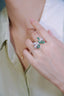 14K GOLD 1.85 CTW VIVID GREEN NATURAL EMERALD & DIAMOND RING