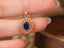 14K GOLD 1.35 CTW NATURAL SAPPHIRE & DIAMOND PENDANT