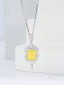 14K GOLD 1.57 CTW NATURAL YELLOW DIAMOND & DIAMOND NECKLACE