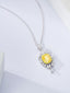 14K GOLD 1.57 CTW NATURAL YELLOW DIAMOND & DIAMOND NECKLACE