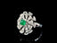 14K GOLD 1.23 CTW VIVID GREEN NATURAL EMERALD & DIAMOND RING