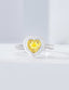 14K GOLD 0.47 CTW NATURAL YELLOW DIAMOND & DIAMOND RING