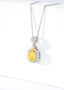 14K GOLD 1.61 CTW NATURAL YELLOW DIAMOND & DIAMOND NECKLACE