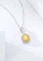 14K GOLD 1.61 CTW NATURAL YELLOW DIAMOND & DIAMOND NECKLACE