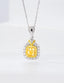 14K GOLD 1.61 CTW NATURAL YELLOW DIAMOND & DIAMOND NECKLACE