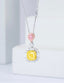 14K GOLD 0.56 CTW NATURAL YELLOW DIAMOND & PINK DIAMOND NECKLACE