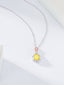 14K GOLD 0.56 CTW NATURAL YELLOW DIAMOND & PINK DIAMOND NECKLACE