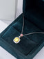 14K GOLD 0.56 CTW NATURAL YELLOW DIAMOND & PINK DIAMOND NECKLACE