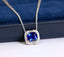 14K GOLD 1.86 CTW NATURAL SAPPHIRE & DIAMOND NECKLACE