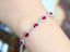 14K GOLD 3.37 CTW NATURAL RUBY & DIAMOND BRACELET