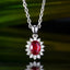 14K GOLD 0.63 CTW NATURAL RUBY & DIAMOND PENDANT