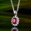 14K GOLD 0.63 CTW NATURAL RUBY & DIAMOND PENDANT