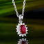 14K GOLD 0.63 CTW NATURAL RUBY & DIAMOND PENDANT