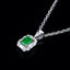 14K GOLD 0.54 CTW VIVID GREEN NATURAL EMERALD & DIAMOND PENDANT