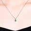 14K GOLD 0.54 CTW VIVID GREEN NATURAL EMERALD & DIAMOND PENDANT