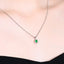 14K GOLD 0.54 CTW VIVID GREEN NATURAL EMERALD & DIAMOND PENDANT