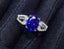 14K GOLD 1.9 CT NATURAL TANZANITE & DIAMOND RING