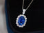 14K GOLD 1.55 CTW NATURAL SAPPHIRE & DIAMOND PENDANT