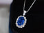 14K GOLD 1.55 CTW NATURAL SAPPHIRE & DIAMOND PENDANT