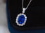 14K GOLD 1.55 CTW NATURAL SAPPHIRE & DIAMOND PENDANT