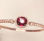 14K GOLD 4.06 CT NATURAL TOURMALINE & DIAMOND BANGLE