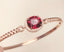 14K GOLD 4.06 CT NATURAL TOURMALINE & DIAMOND BANGLE